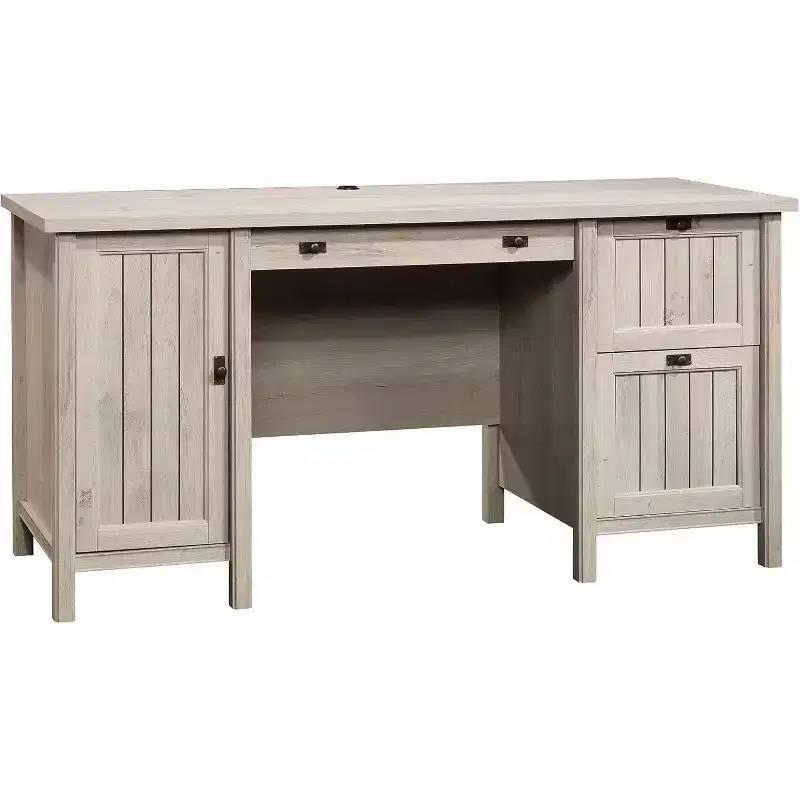 Brown Wood Computer Desk with Drawer, Single