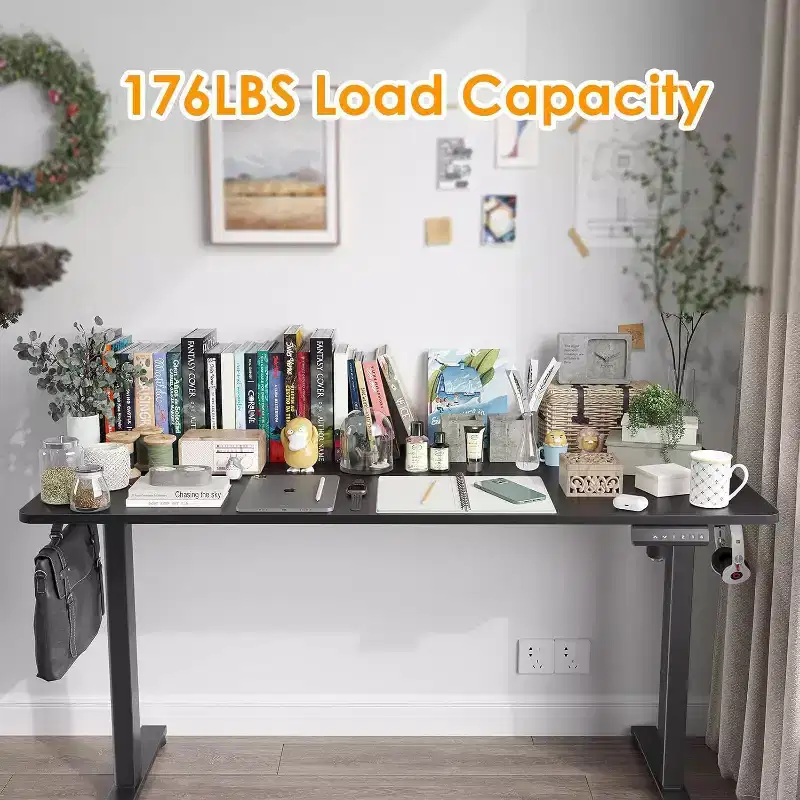 Black Electric Standing Desk, 55
