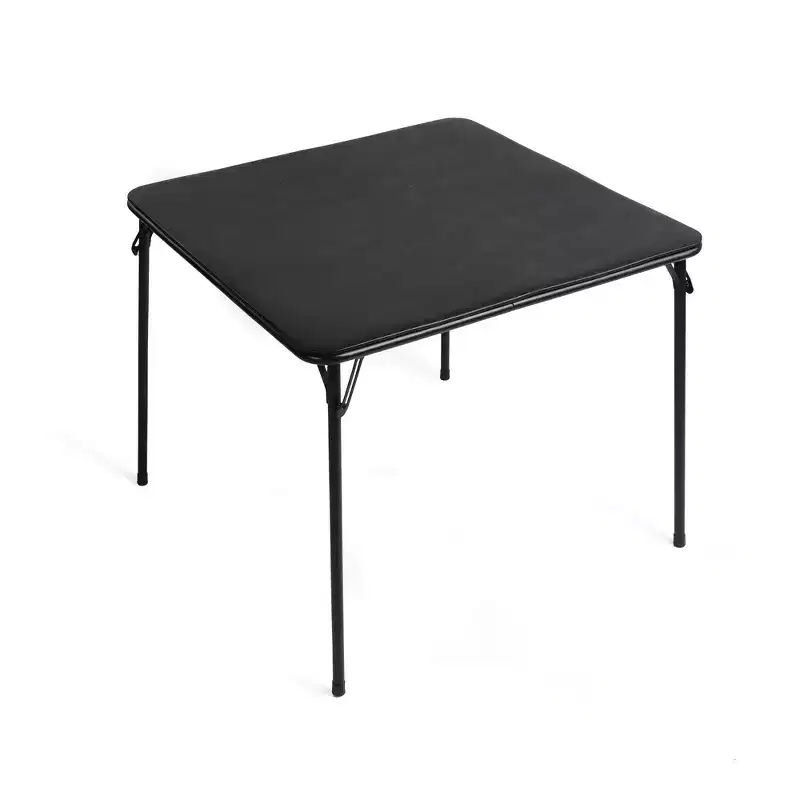 Folding Card Table for Dining, Games & Small Spaces with Easy-Clean PVC Top
