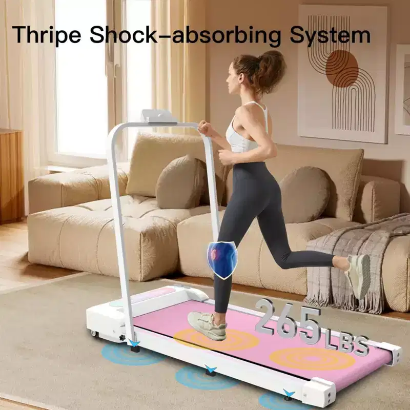 NAYSAYE Portable Treadmill Exercise Trainer Walking Jogging Machine for Home Office , Pink, 43.5*19.5*3.5