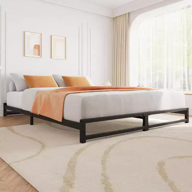 6 Inch Twin/Full/Queen/King Size Bed Frame Heavy Duty Metal Platform Bed Frame with Steel Slat Support