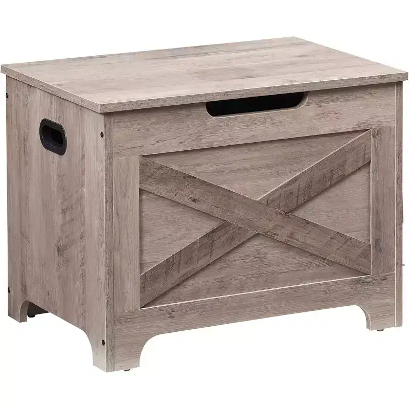 Storage Chest, Lift Top Storage Trunk with Safety Hinge, Barn Style Organizer, Wooden Entryway Bench, Large Storage Chest for Entryway,Bedroom
