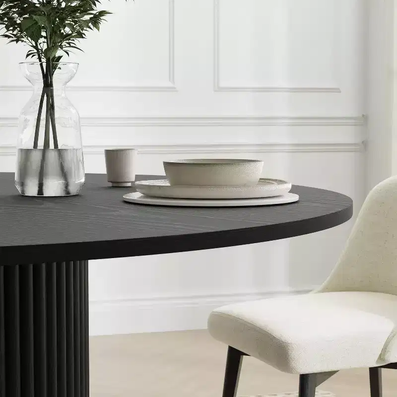 PexFix 46 Round Solid Wood Dining Table Kitchen Tables