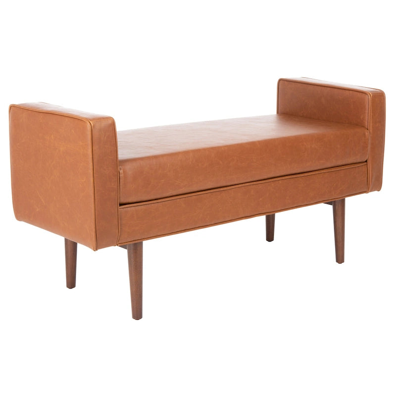 Mid-Century Modern 25-inch Bench - 49 W x 18 L x 25 H - 49Wx18Dx25H