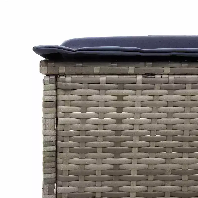 vidaXL Patio Sun Lounger Set PE rattan Extra Long Removable Covers