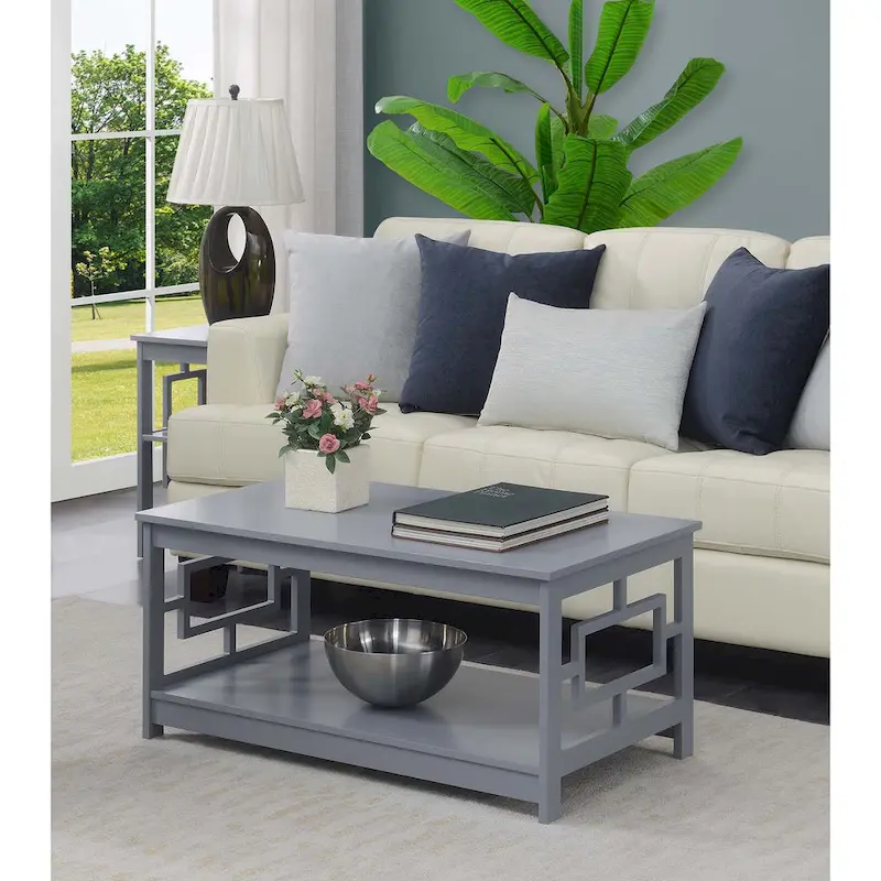 Convenience Concepts Town Square Coffee Table with Shelf