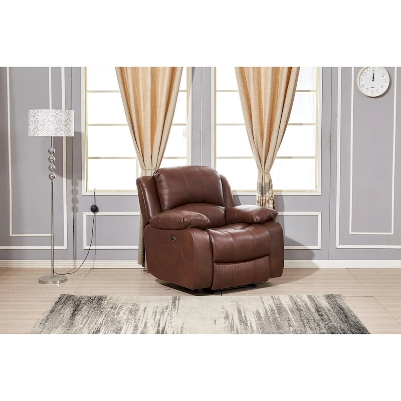 Betsy Furniture 3 Piece Bonded Leather Power Reclining Living Room Set, Sofa, Loveseat and Chair