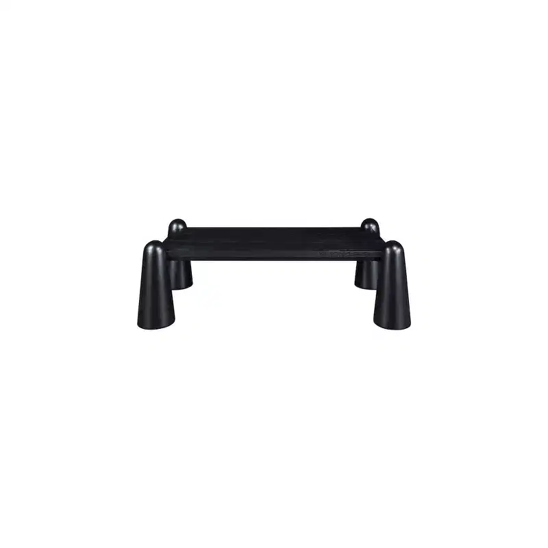 Wyndham Black Coffee Table, Modern Living Room Center Table