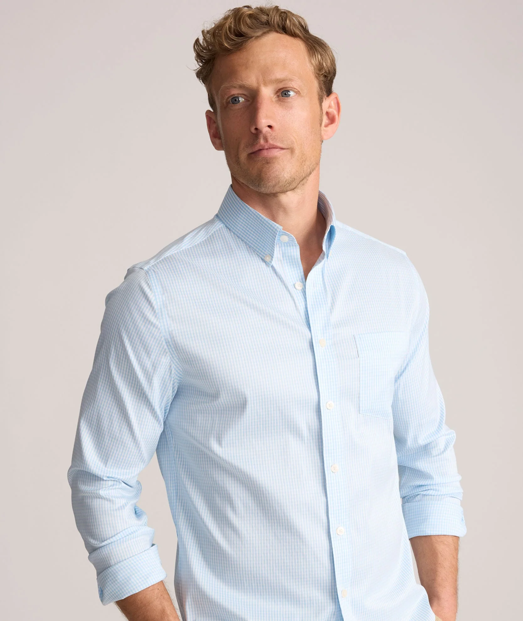 Cotton-Nylon Cooling Shirt (Light Blue)