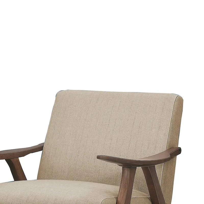 Accent Chair, Brown, Fabric Upholstered, Single Seat
