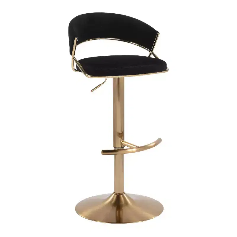 LumiSource Set of 2 Jie Adjustable Swivel Barstools