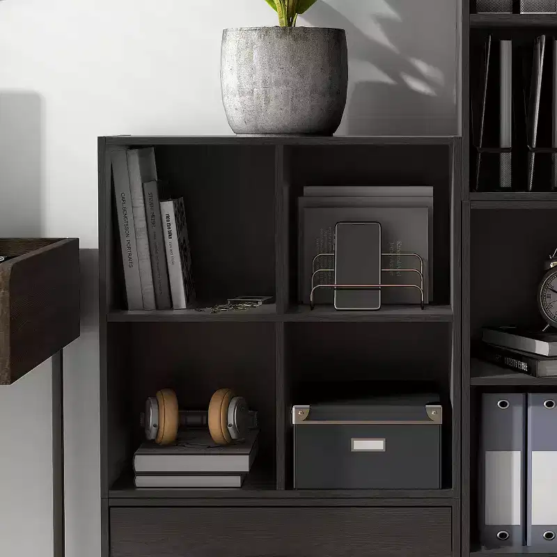 24/7 Shop At Home 24" Silkpath Modern 4 Cube Stackable and Modular Bookcase