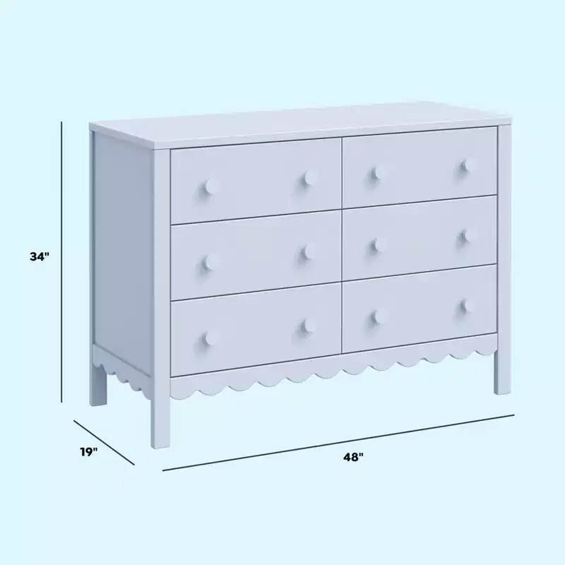 Scallop 6-Drawer Dresser