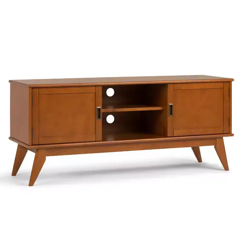 Solid Hardwood Mid-Century TV Stand for TVs up to 66