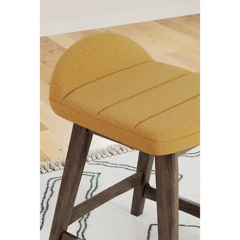Signature Design by Ashley Lyncott Upholstered Counter Height Bar Stool (Set of 2) - 19W x 20D x 29H