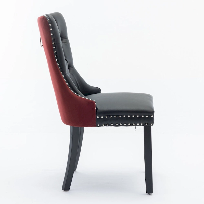 High-end Tufted Upholstered Nailhead Trim Dining Chair, Set of 2