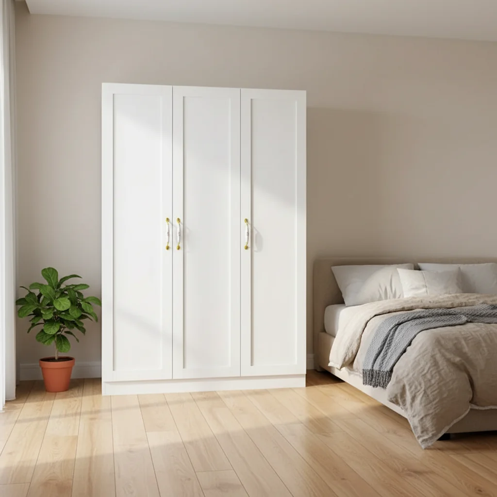 Wardrobe Armoire Shelves Hanging Rod Doors Closet Storage Cabinet