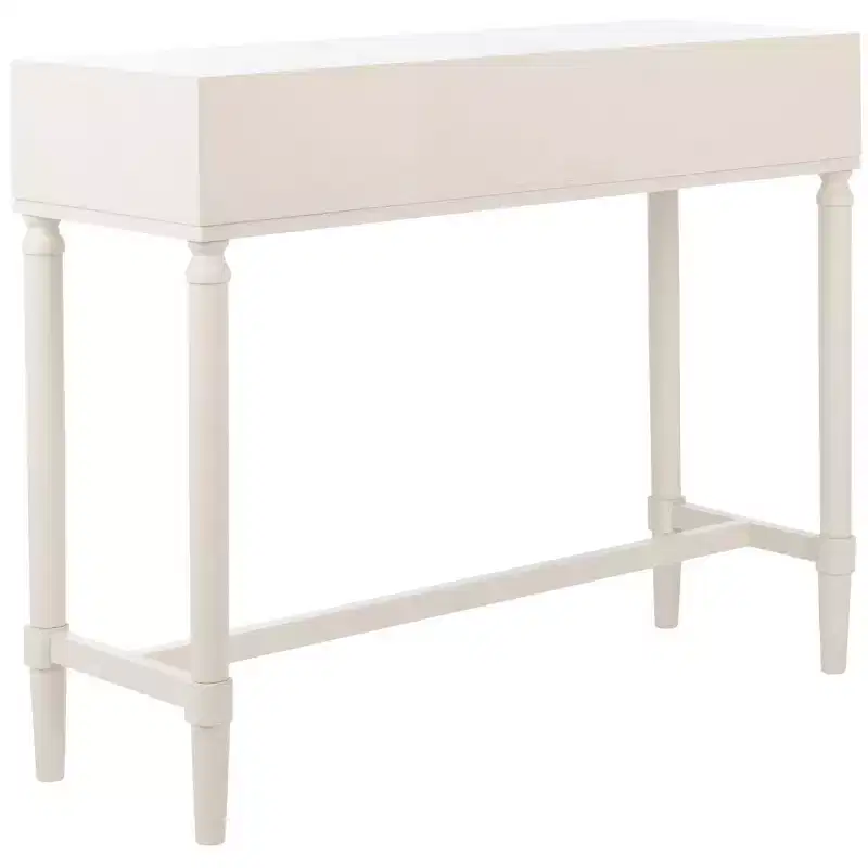 2-Drawer Console Table Pine Frame Transitional Style
