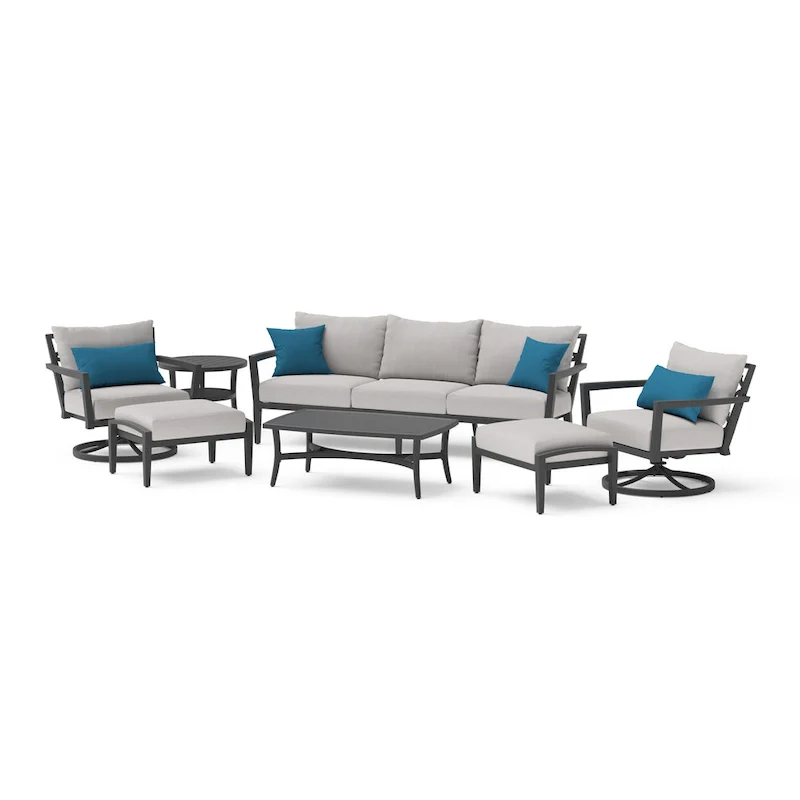 Venetia 7 Piece Sunbrella Outdoor Patio Motion Seating Set