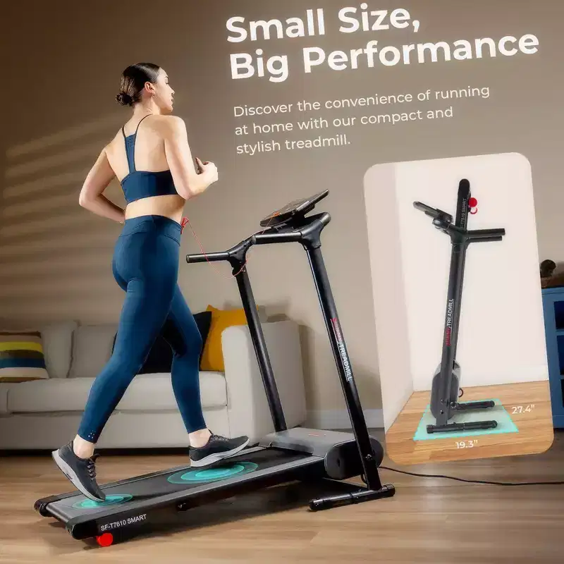 Sunny Health & Fitness Easy Assembly Non-Powered Folding Treadmill