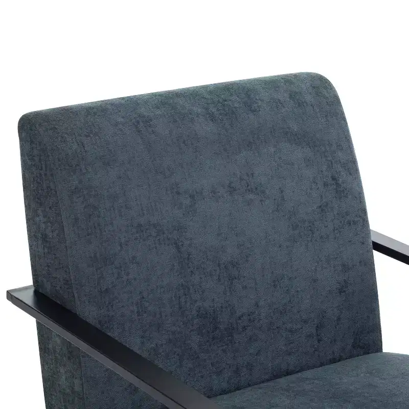 Modern Upholstered Iron Club Chair