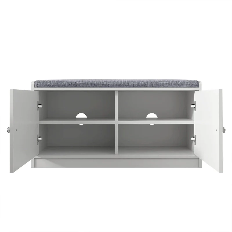 Timechee Entyrway Shoe Change Bench Storage Cabinets with Cushion