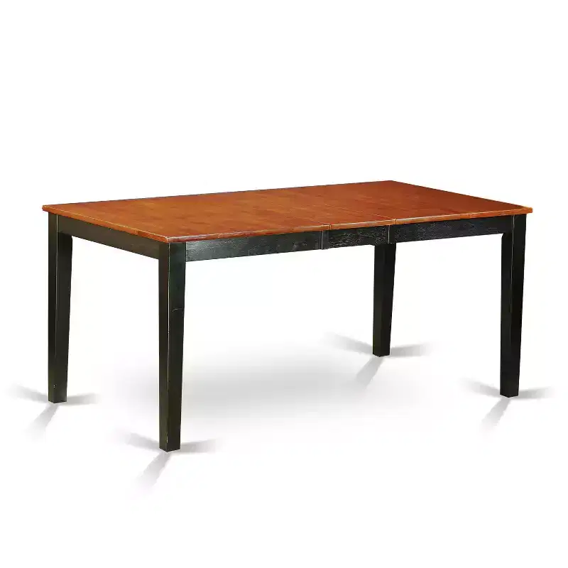 HomeStock Belmont 7 Pc Kitchen table set with a Dining Table and 6 Kitchen Chairs in Black and Cherry