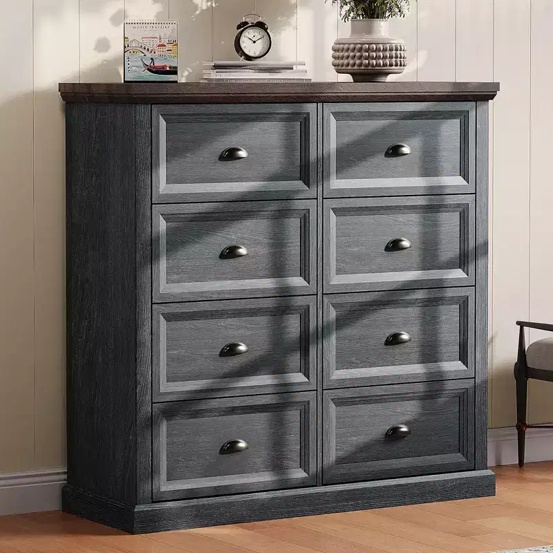 Farmhouse Drawer Dresser with Storage Drawers