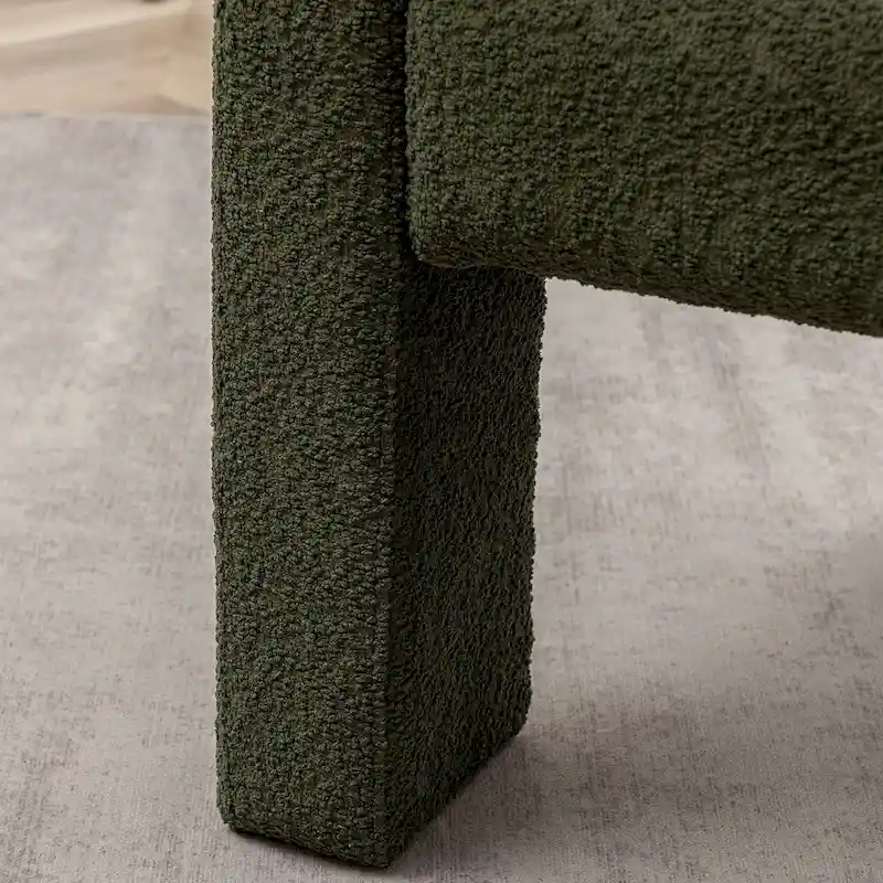 KINWELL 28 Wide Boucle Upholstered Square Armchair (Set of 2)