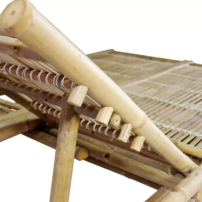 vidaXL Sunlounger Natural Bamboo Bamboo Extra Large