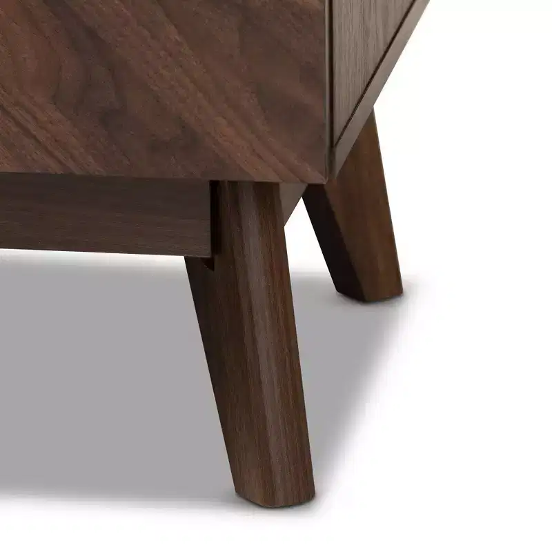 6-Drawer Dresser Walnut Brown Mid-Century Modern 63