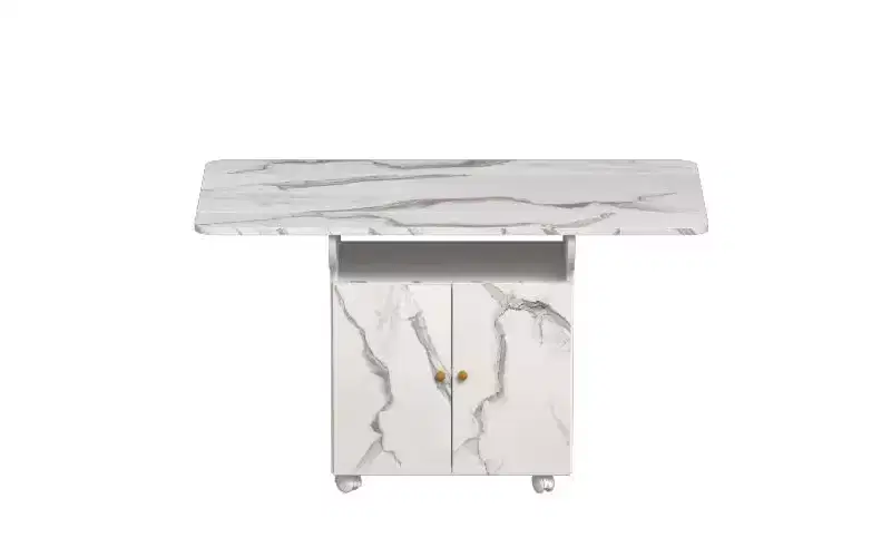 Wood Movable Dining Table with Wheels,Folding Kitchen Table with Storage,Multifunctional End Table for Coffee Table,Kitchen Island