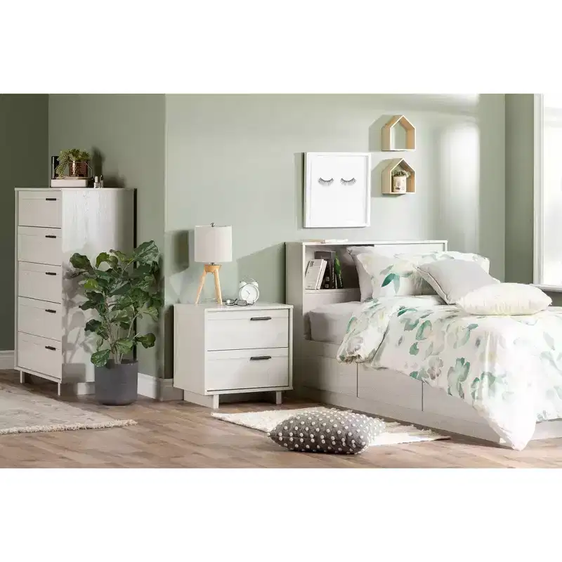 Fynn 5-Drawer Kids' Chest Winter Oak - South Shore