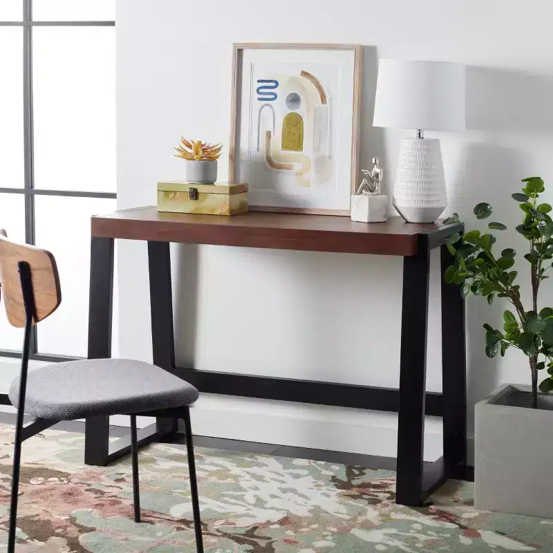 Dennings Desk - DSK5006 - Walnut/Black - Safavieh