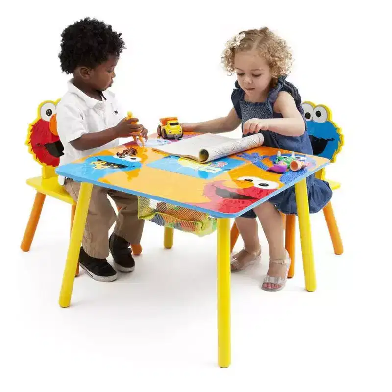 Delta Children Sesame Street Table and Chair Set with Storage