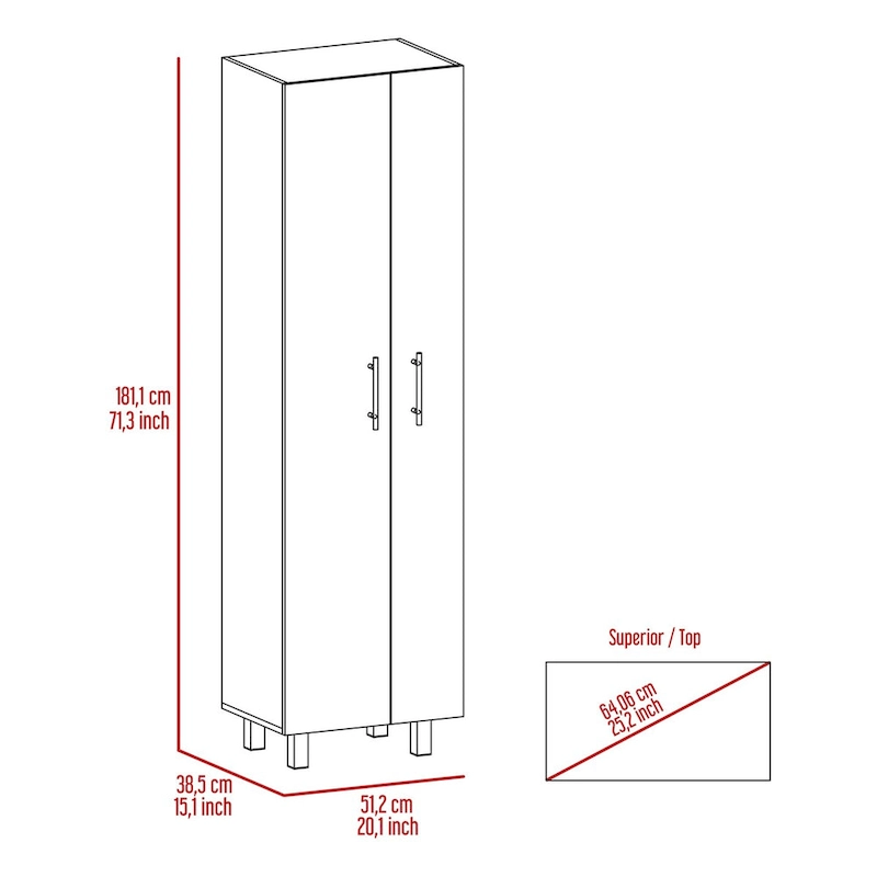 Closet Pantry Copenhague, Bedroom, WhiteHigh quality and durable