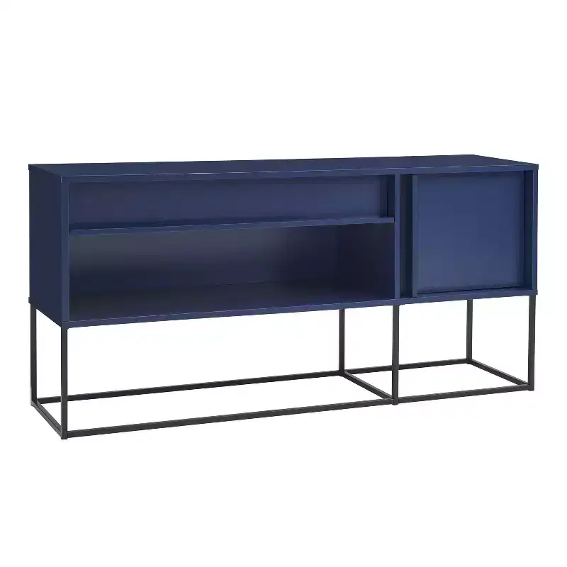 Modern TV Stand for TVs up to 65 Inch with LED Lights and Drawer