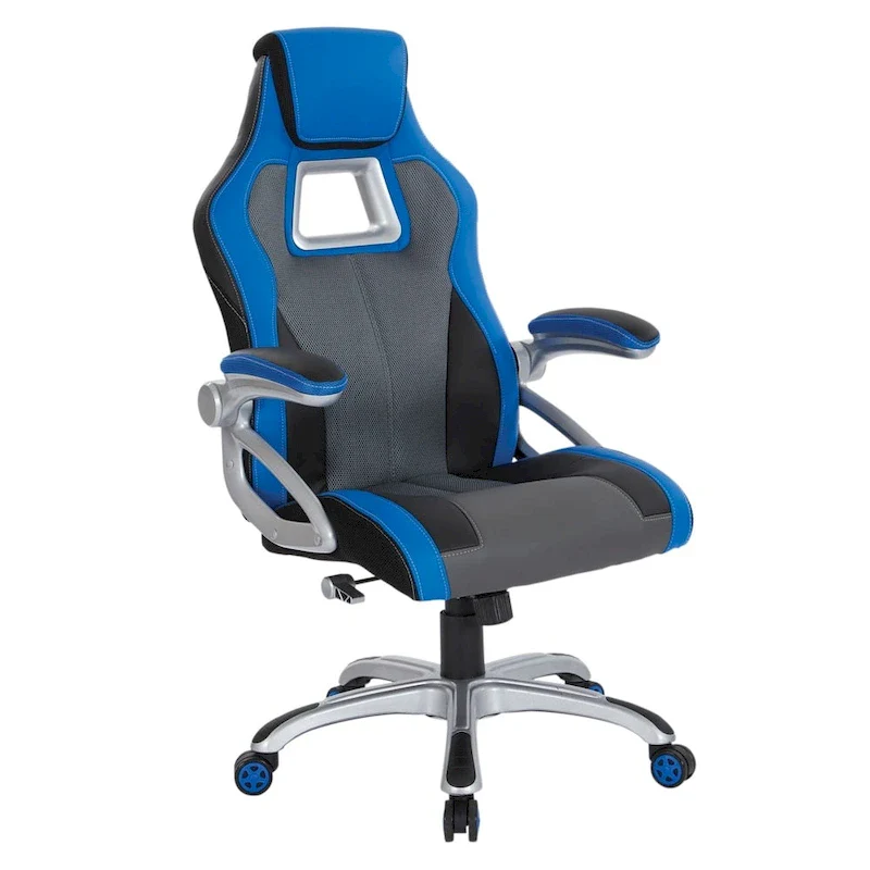 Bonded Leather & Mesh Racing Style Gaming Chair | Ergonomic Office Chair