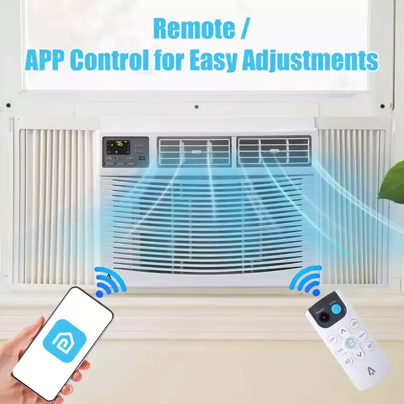 Acekool 12,000 BTU Window Air Conditioner, WiFi Smart AC Unit with Remote, 3-in-1 Cooling Dehumidifier Fan, 4 Fan Speeds