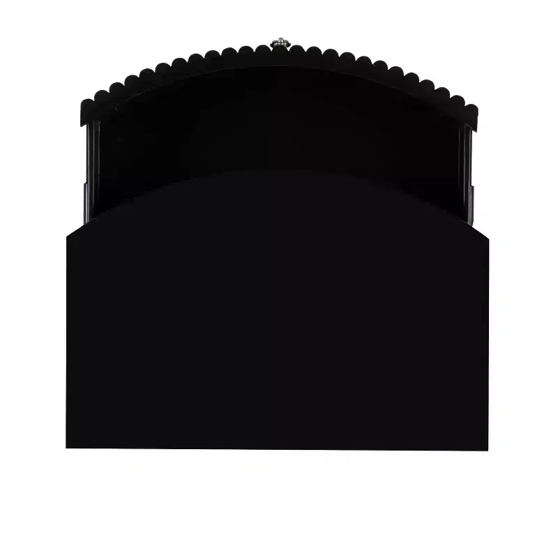 3-Drawer Nightstand Black Lacquer Gold Hardware