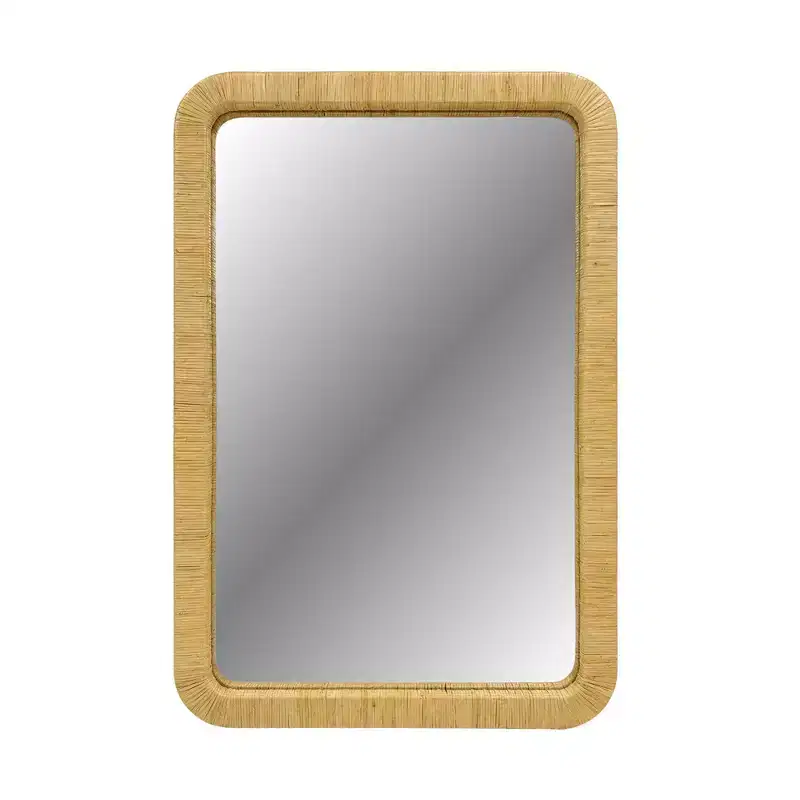 Nova Natural Rattan Rectangle Wall Mirror - Ink+Ivy