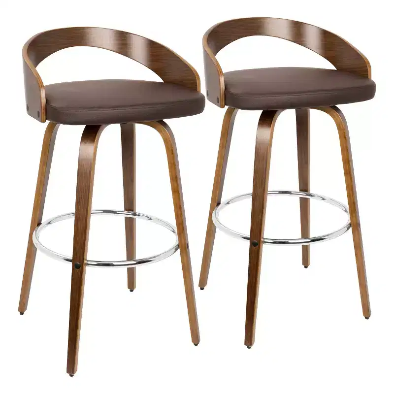 Set of 2 Grotto Upholstered Barstools - Lumisource