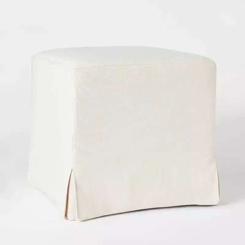 Lynwood Slipcover Cube Ottoman - Threshold designed with Studio McGee
