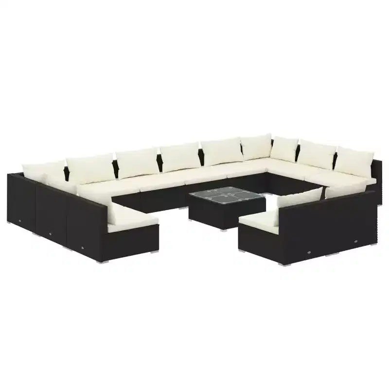 vidaXL Garden Lounge Set PE rattan 9 piece Modular