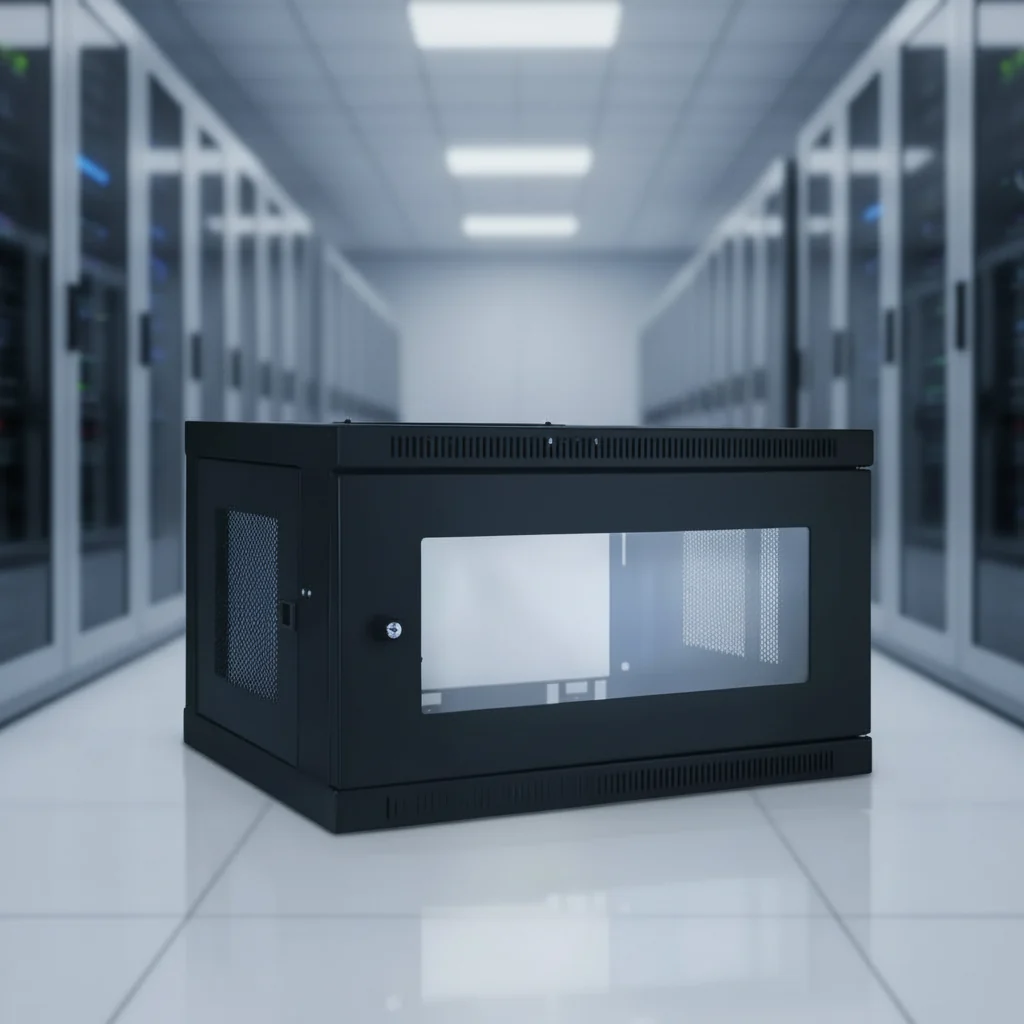6U Wall-Mount Rack Enclosure Cabinet with Acrylic Window