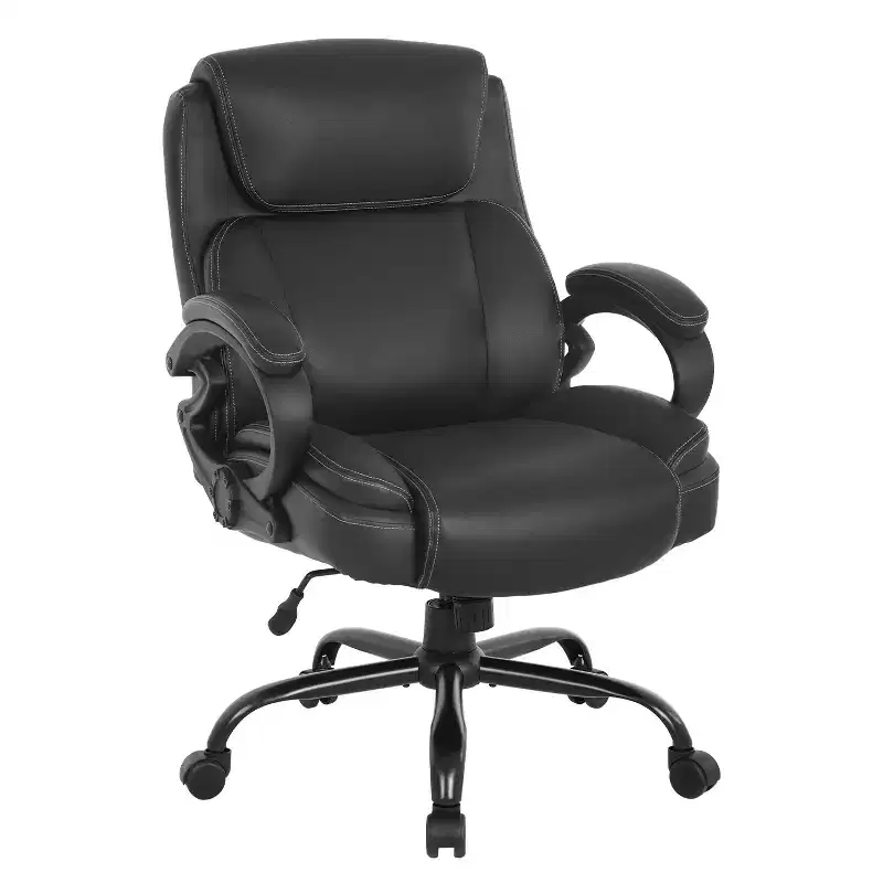 Big and Tall Office Chair Computer Chair with Armrests, Black