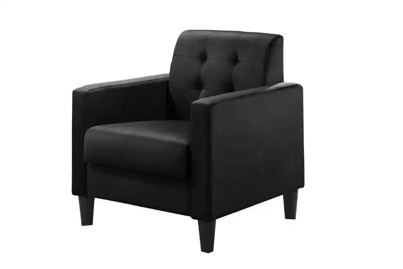 HOMLUX 27.5W Velvet Accent Arm Chair with Tufting