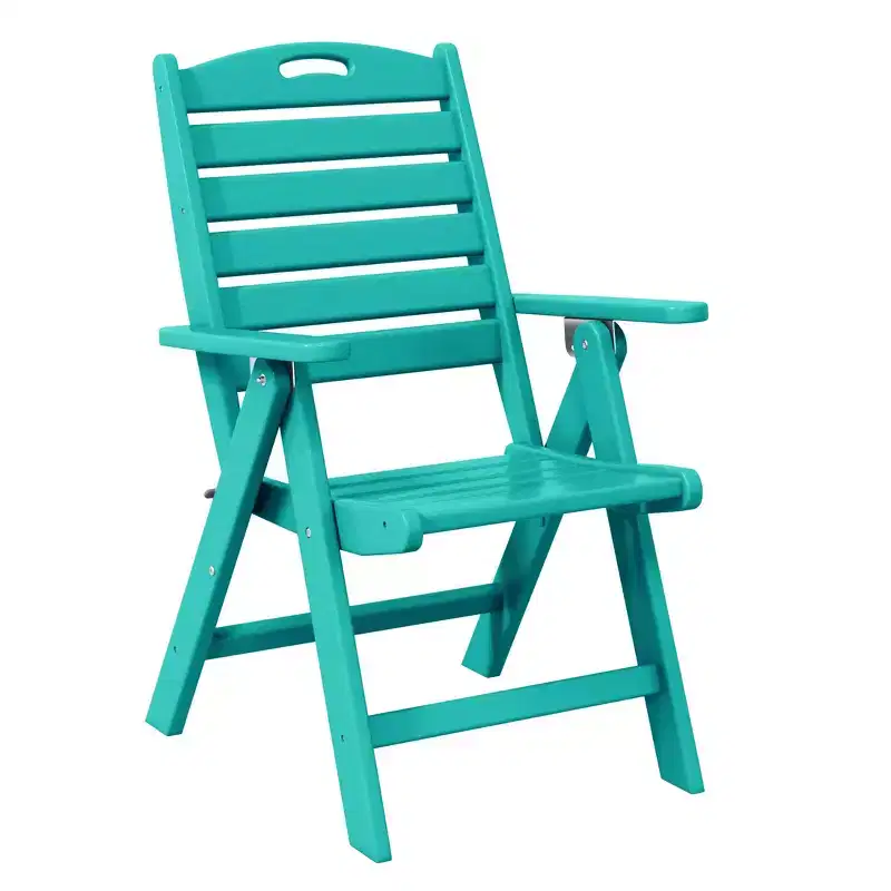 WestinTrends Malibu HDPE Adjustable Highback Folding Patio Dining Chair