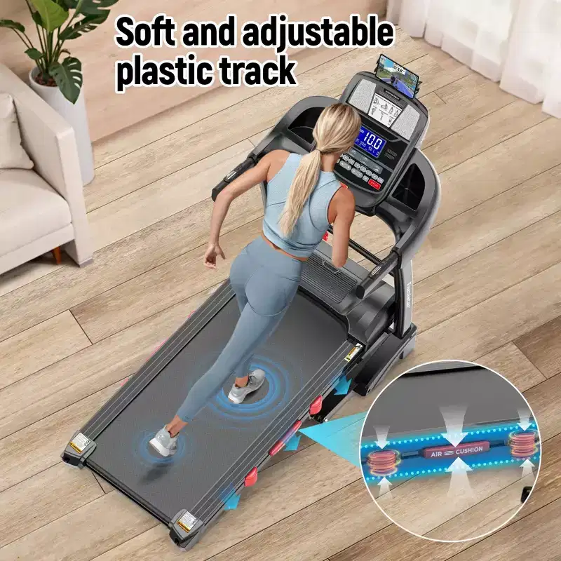 Smart Foldable Treadmill with Auto Incline for Home , 5HP Quiet Brushless Motor, 20 Levels Auto Incline, 400LBS Capacity