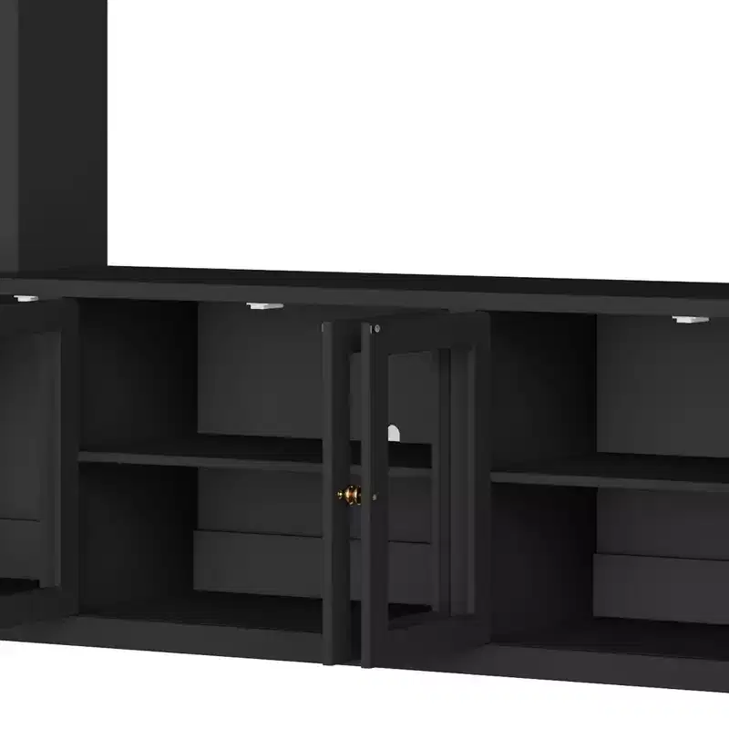 GDFStudio Esther Modern Entertainment Center Wall Unit with Bookshelves and Adjustable Shelves